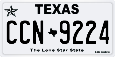 TX license plate CCN9224