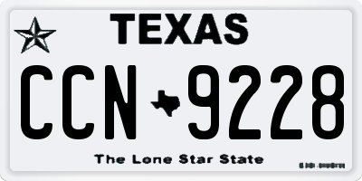 TX license plate CCN9228