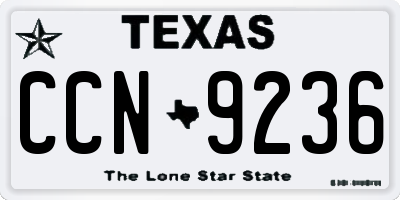 TX license plate CCN9236