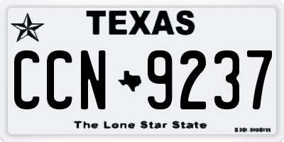 TX license plate CCN9237