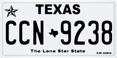 TX license plate CCN9238