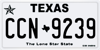 TX license plate CCN9239