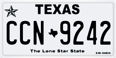 TX license plate CCN9242