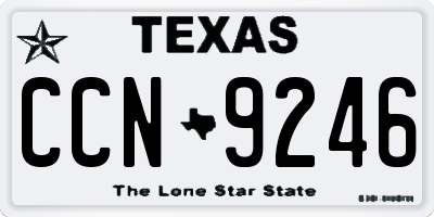 TX license plate CCN9246