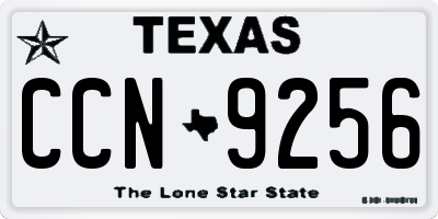 TX license plate CCN9256