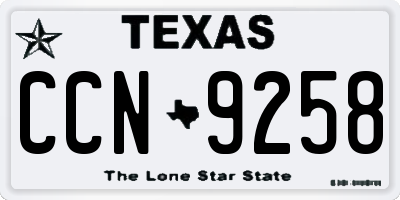 TX license plate CCN9258