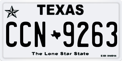 TX license plate CCN9263