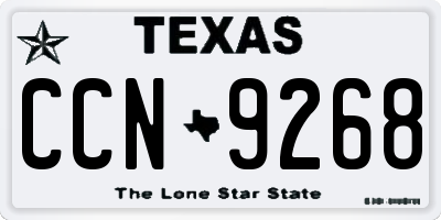 TX license plate CCN9268