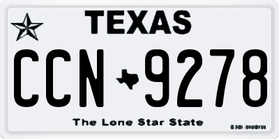 TX license plate CCN9278