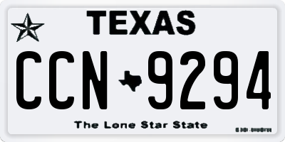 TX license plate CCN9294