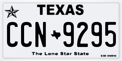 TX license plate CCN9295