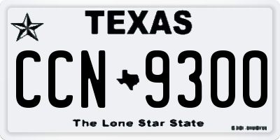 TX license plate CCN9300
