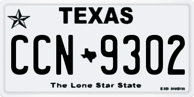 TX license plate CCN9302