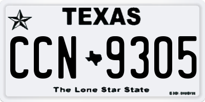 TX license plate CCN9305