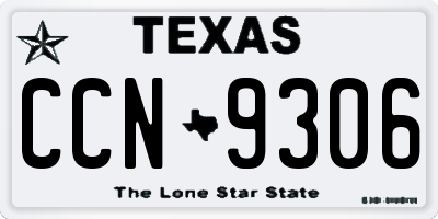 TX license plate CCN9306