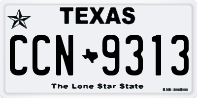 TX license plate CCN9313
