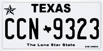 TX license plate CCN9323