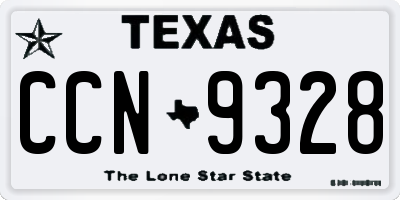 TX license plate CCN9328