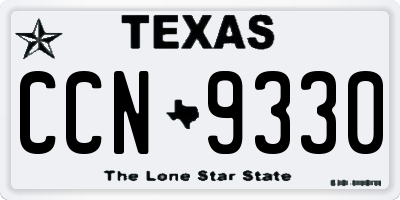 TX license plate CCN9330