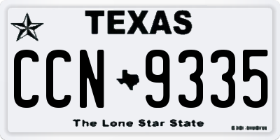TX license plate CCN9335