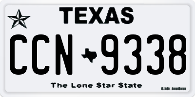 TX license plate CCN9338