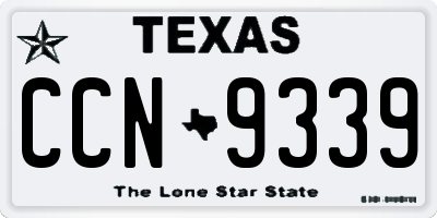 TX license plate CCN9339