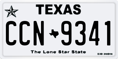 TX license plate CCN9341