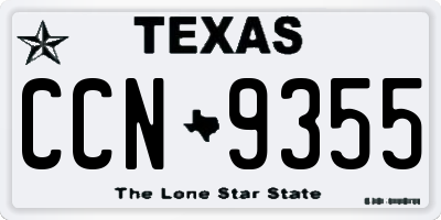 TX license plate CCN9355