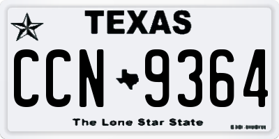 TX license plate CCN9364