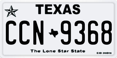 TX license plate CCN9368