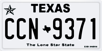 TX license plate CCN9371