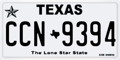 TX license plate CCN9394