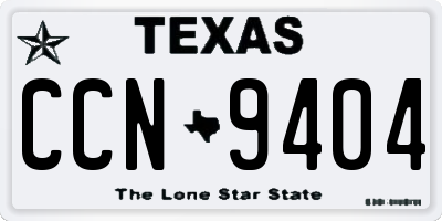 TX license plate CCN9404