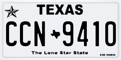 TX license plate CCN9410