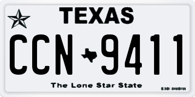 TX license plate CCN9411