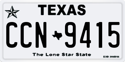 TX license plate CCN9415