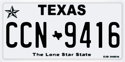 TX license plate CCN9416