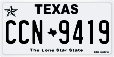 TX license plate CCN9419