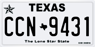 TX license plate CCN9431