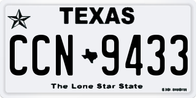 TX license plate CCN9433