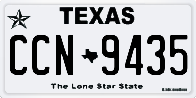 TX license plate CCN9435