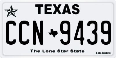 TX license plate CCN9439