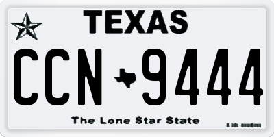 TX license plate CCN9444