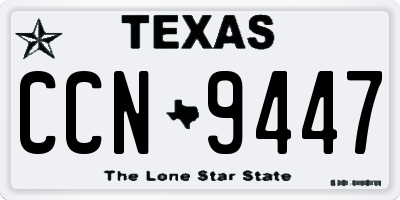 TX license plate CCN9447