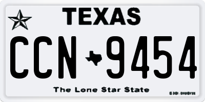TX license plate CCN9454