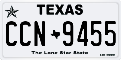 TX license plate CCN9455