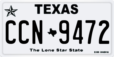 TX license plate CCN9472