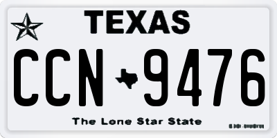 TX license plate CCN9476