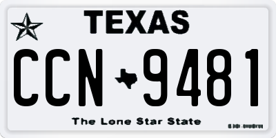 TX license plate CCN9481