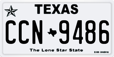 TX license plate CCN9486